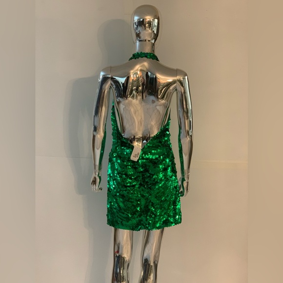 Ronny Kobo Draped Sequined Mini Dress - Picture 16 of 16